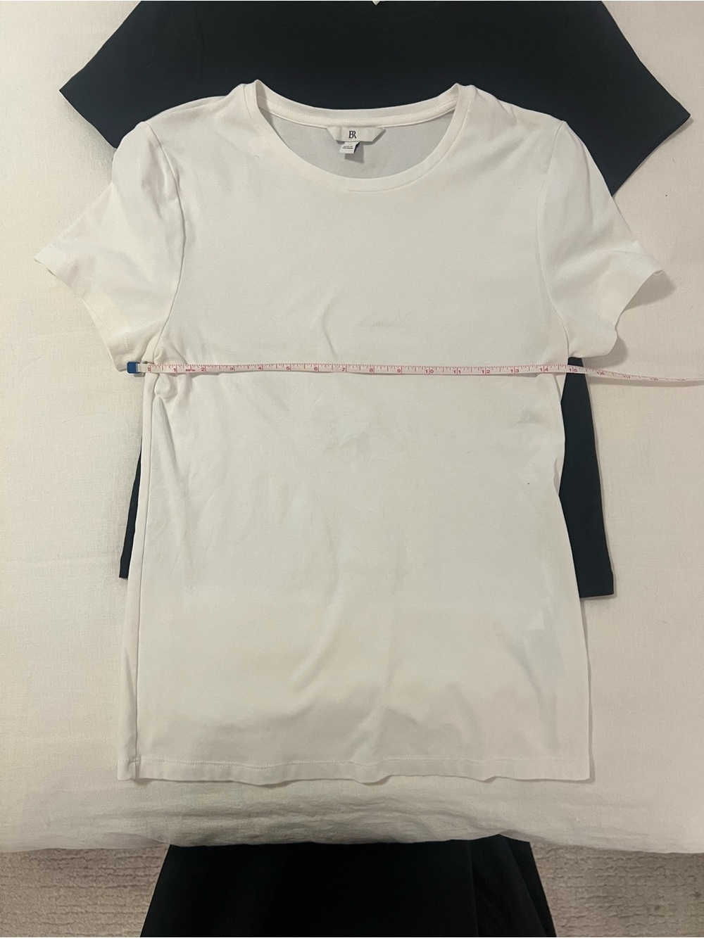 Two Banana Republic Short-Sleeve Crewneck Tees, one Black one White